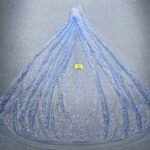 LC7672 Custom 3D Embellished Tulle Fabric
