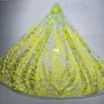 LC7637 Custom 3D Embellished Tulle Fabric