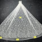 LC3473-34 Pure Silver Bridal Glitter Lace