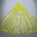 LC7672 Custom 3D Embellished Tulle Fabric