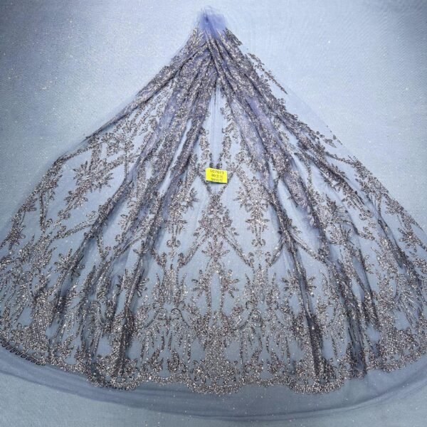 LC7673 Custom 3D Embellished Tulle Fabric