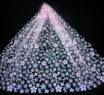 LC3641 Moonlight Floral Glitter Tulle Fabric