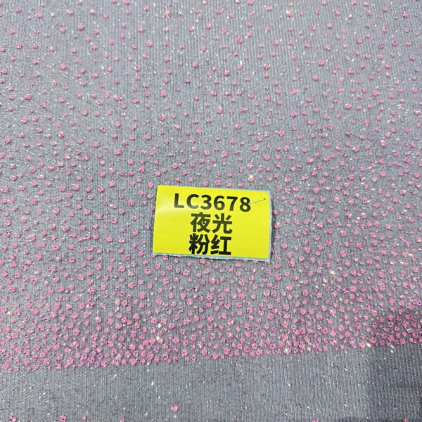 LC3678 Moonlight Floral Glitter Tulle Fabric