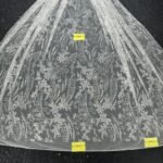 LC3603-7 Pure Silver Bridal Glitter Lace