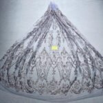 LC7672 Custom 3D Embellished Tulle Fabric