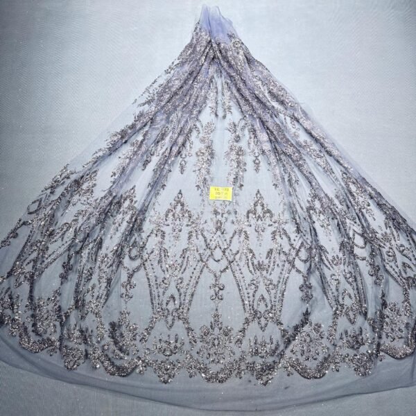 LC7672 Custom 3D Embellished Tulle Fabric