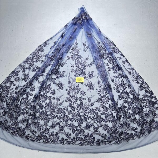 LC7637 Custom 3D Embellished Tulle Fabric