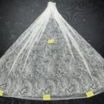 LC3499-31 Pure Silver Bridal Glitter Lace