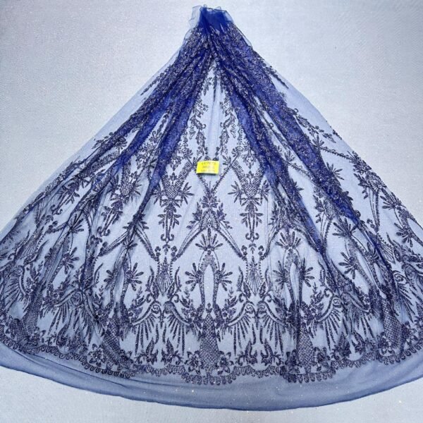 LC7673 Custom 3D Embellished Tulle Fabric