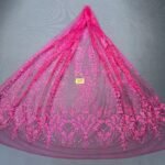 LC7644 Custom 3D Embellished Tulle Fabric