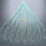 LC3708 Moonlight Floral Glitter Tulle Fabric