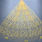 LC3621 Moonlight Floral Glitter Tulle Fabric