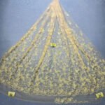 LC3632 Moonlight Floral Glitter Tulle Fabric