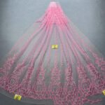 LC3681 Moonlight Floral Glitter Tulle Fabric