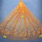 LC3624 Moonlight Floral Glitter Tulle Fabric