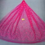 LC7322 Custom 3D Embellished Tulle Fabric