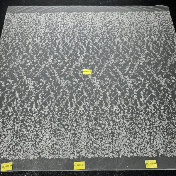 LC3473-34 Pure Silver Bridal Glitter Lace