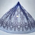 LC7644 Custom 3D Embellished Tulle Fabric