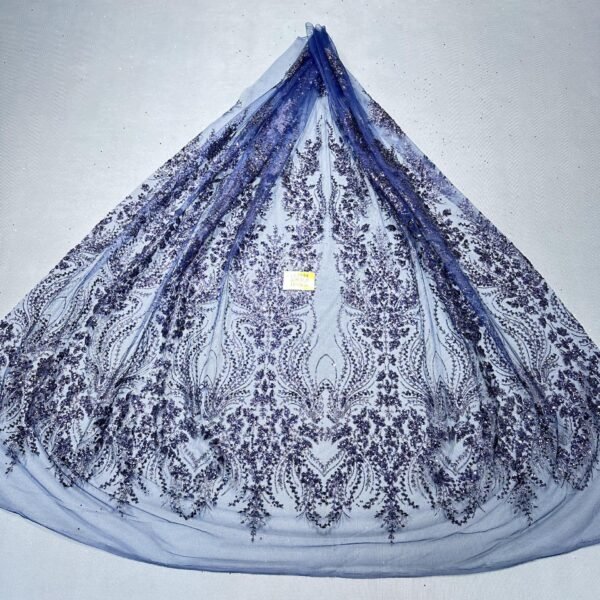 LC7644 Custom 3D Embellished Tulle Fabric