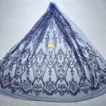 LC7672 Custom 3D Embellished Tulle Fabric