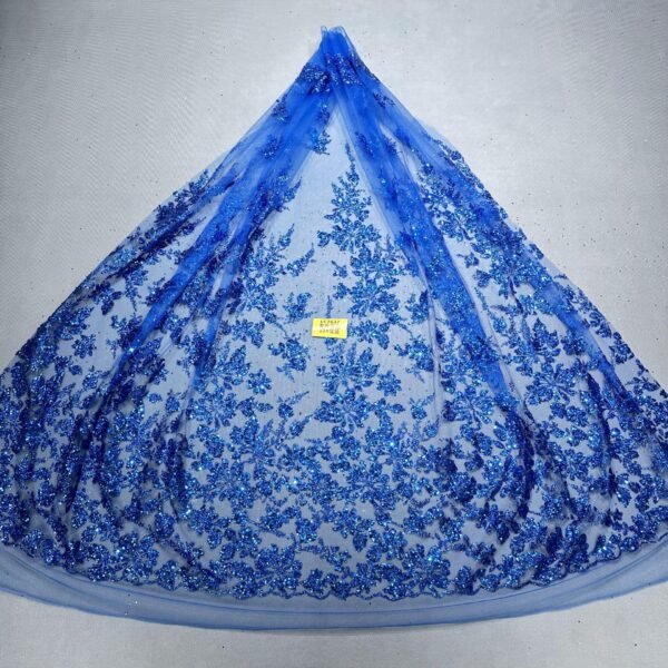 LC7637 Custom 3D Embellished Tulle Fabric