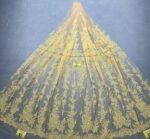 LC3629-1 Moonlight Floral Glitter Tulle Fabric