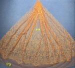 LC3620 Moonlight Floral Glitter Tulle Fabric