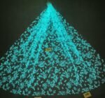 LC3550 Moonlight Floral Glitter Tulle Fabric