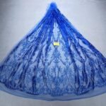 LC7673 Custom 3D Embellished Tulle Fabric