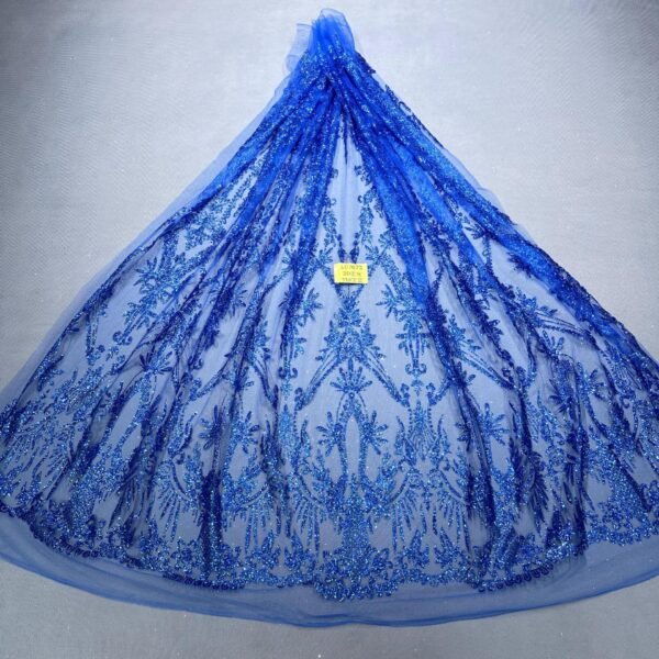 LC7673 Custom 3D Embellished Tulle Fabric