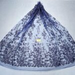 LC7208 Custom 3D Embellished Tulle Fabric