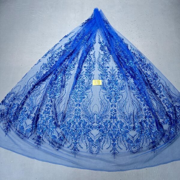 LC7644 Custom 3D Embellished Tulle Fabric