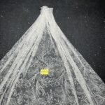 LC3499-31 Pure Silver Bridal Glitter Lace