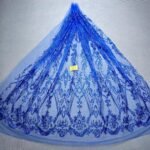 LC7672 Custom 3D Embellished Tulle Fabric