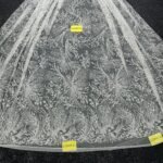 LC3499-31 Pure Silver Bridal Glitter Lace