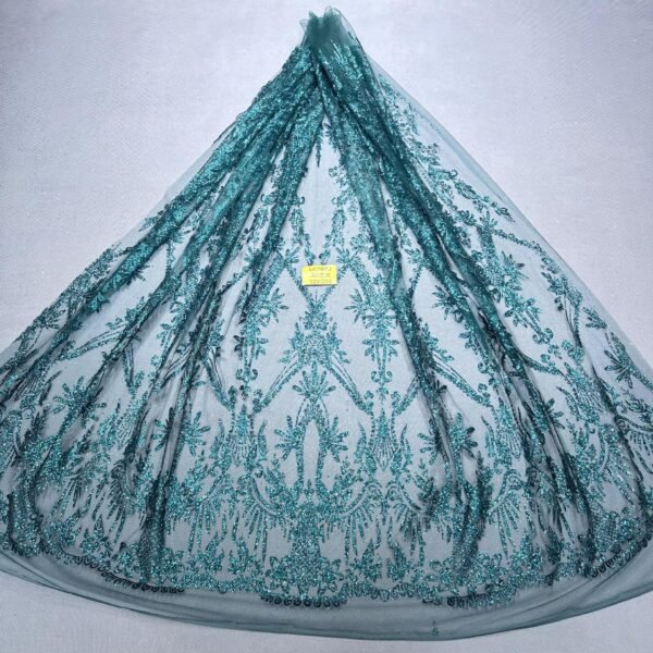 LC7673 Custom 3D Embellished Tulle Fabric