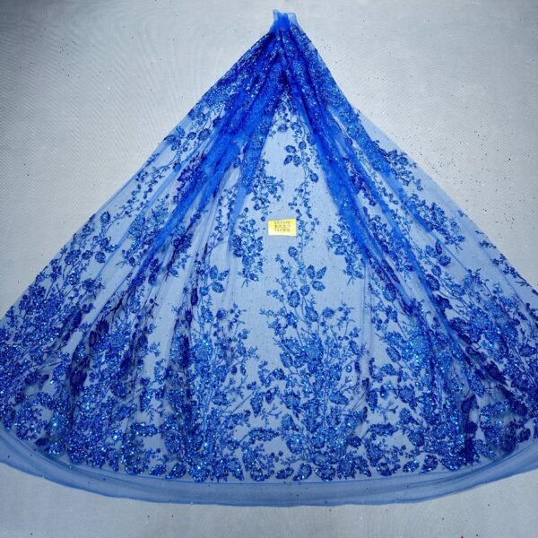 LC7208 Custom 3D Embellished Tulle Fabric