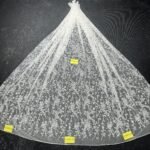 LC3501-30 Pure Silver Bridal Glitter Lace