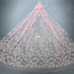 LC7637 Custom 3D Embellished Tulle Fabric