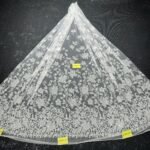 LC3472-37 Pure Silver Bridal Glitter Lace