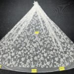 LC3606-4 Pure Silver Bridal Glitter Lace