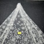 LC3472-37 Pure Silver Bridal Glitter Lace