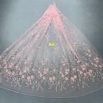 LC7177 Custom 3D Embellished Tulle Fabric