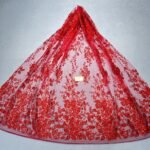 LC7208 Custom 3D Embellished Tulle Fabric