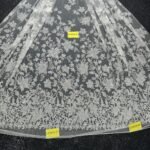 LC3472-37 Pure Silver Bridal Glitter Lace
