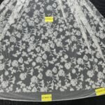 LC3606-4 Pure Silver Bridal Glitter Lace