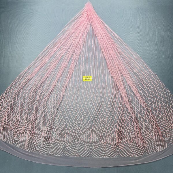 LC7106 Custom 3D Embellished Tulle Fabric