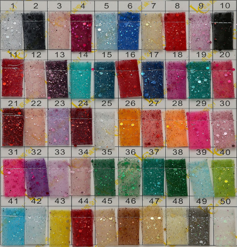 Elegant Hexagonal Glitter Tulle book1