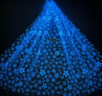 LC3597 Moonlight Floral Glitter Tulle Fabric