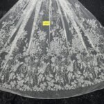LC3506-49 Pure Silver Bridal Glitter Lace